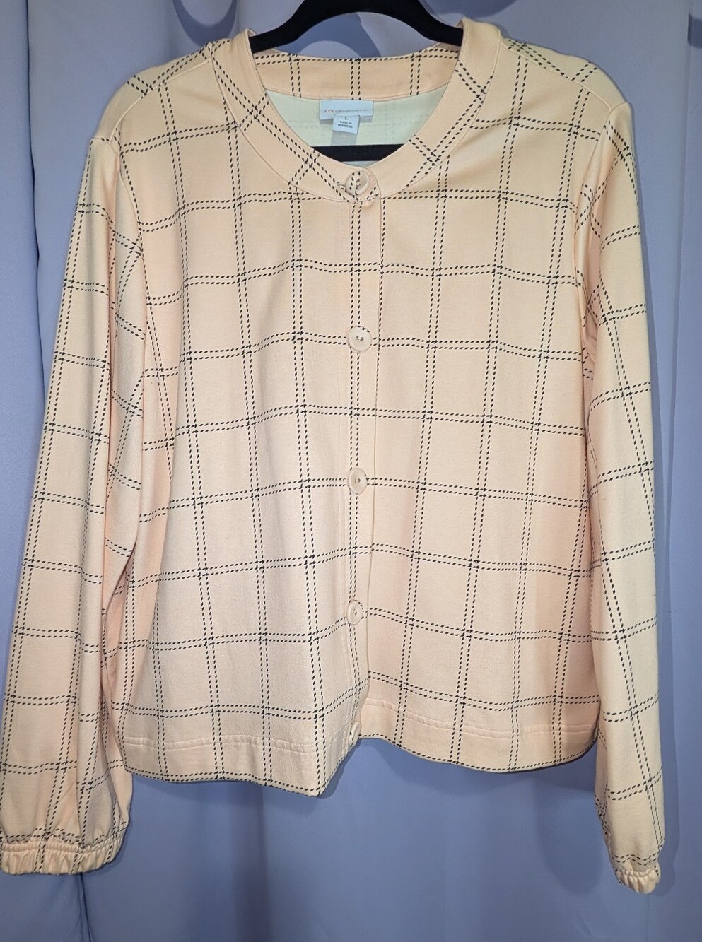 Liz Claiborne - EUC - Plaid Open Front Jacket - Picture 2 of 5